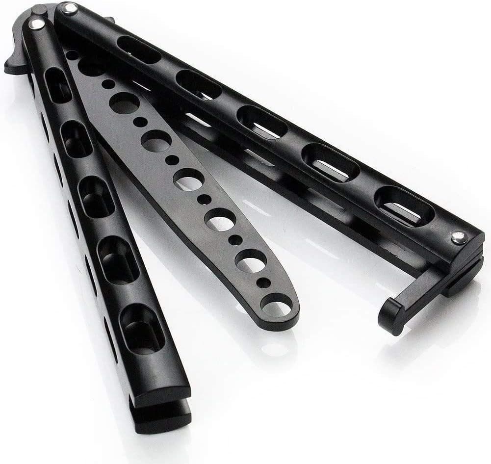 ROPPYAR Butterfly Knife Unsharpened Blade, Butterfly Action Practice Training Unsharpened Blade