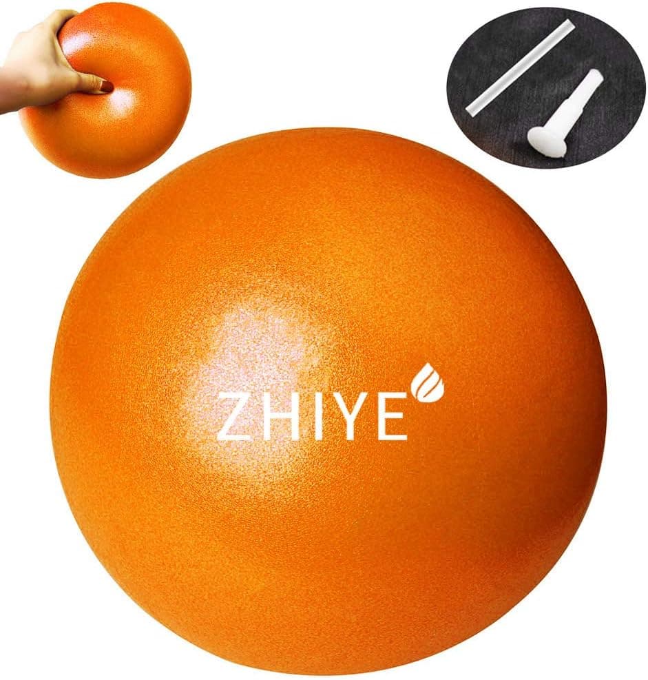 Zhiye Mini Pilates Ball Yoga Small Exercise Ball Core Fitness Bender, Yoga, Stability, Barre, Training Physical Therapy Anti-Slip Swiss Ball Gym Home