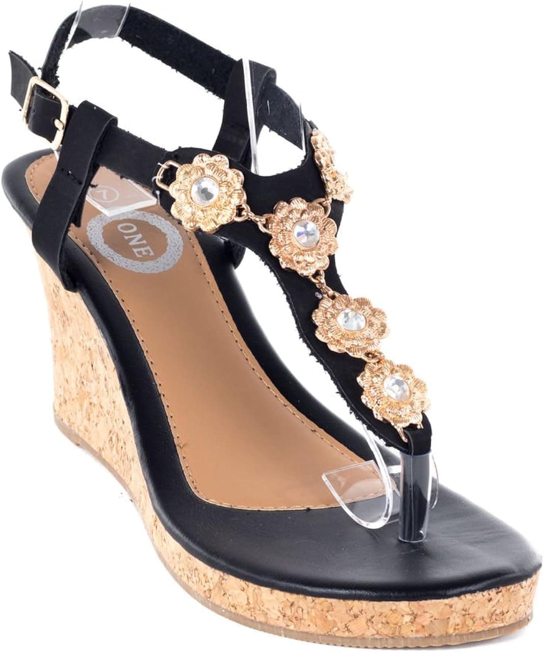 ONE Women Open Toes Platform Wedge Slip-On Summer Sandals