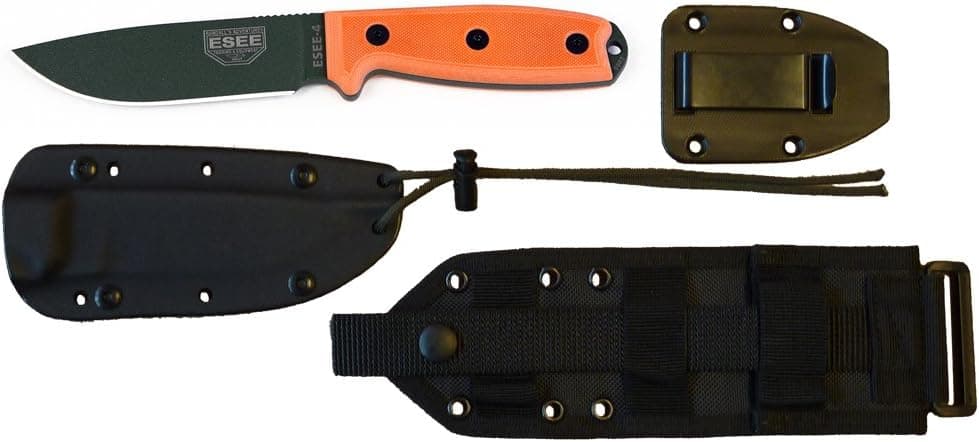 ESEE Model 4 OD Plain Edge w/ MOLLE Sheath 4P-MB-OD