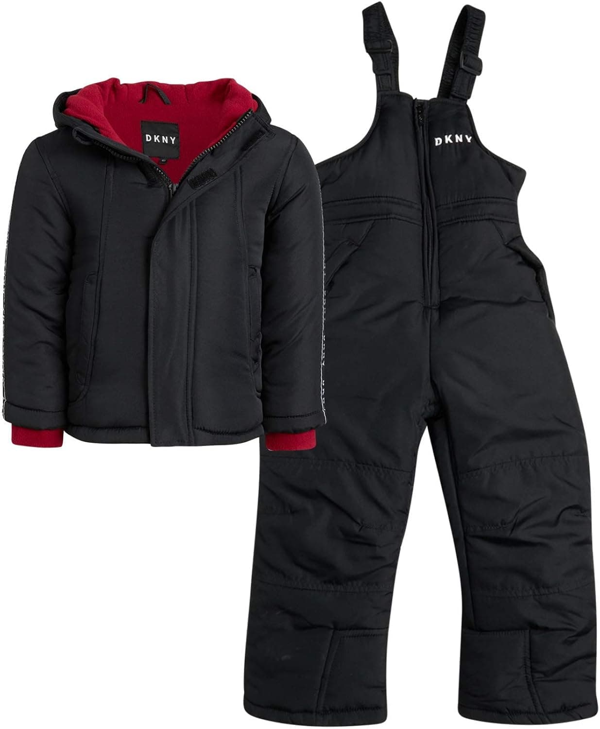 DKNY Boys 2-Piece Puffer Ski Jacket and Insulated Snowbib Snowsuit Set (Infant/Toddler)