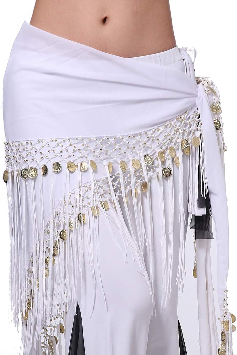ZLTdream Women's Belly Dance triangler Hip Scarf With Coins