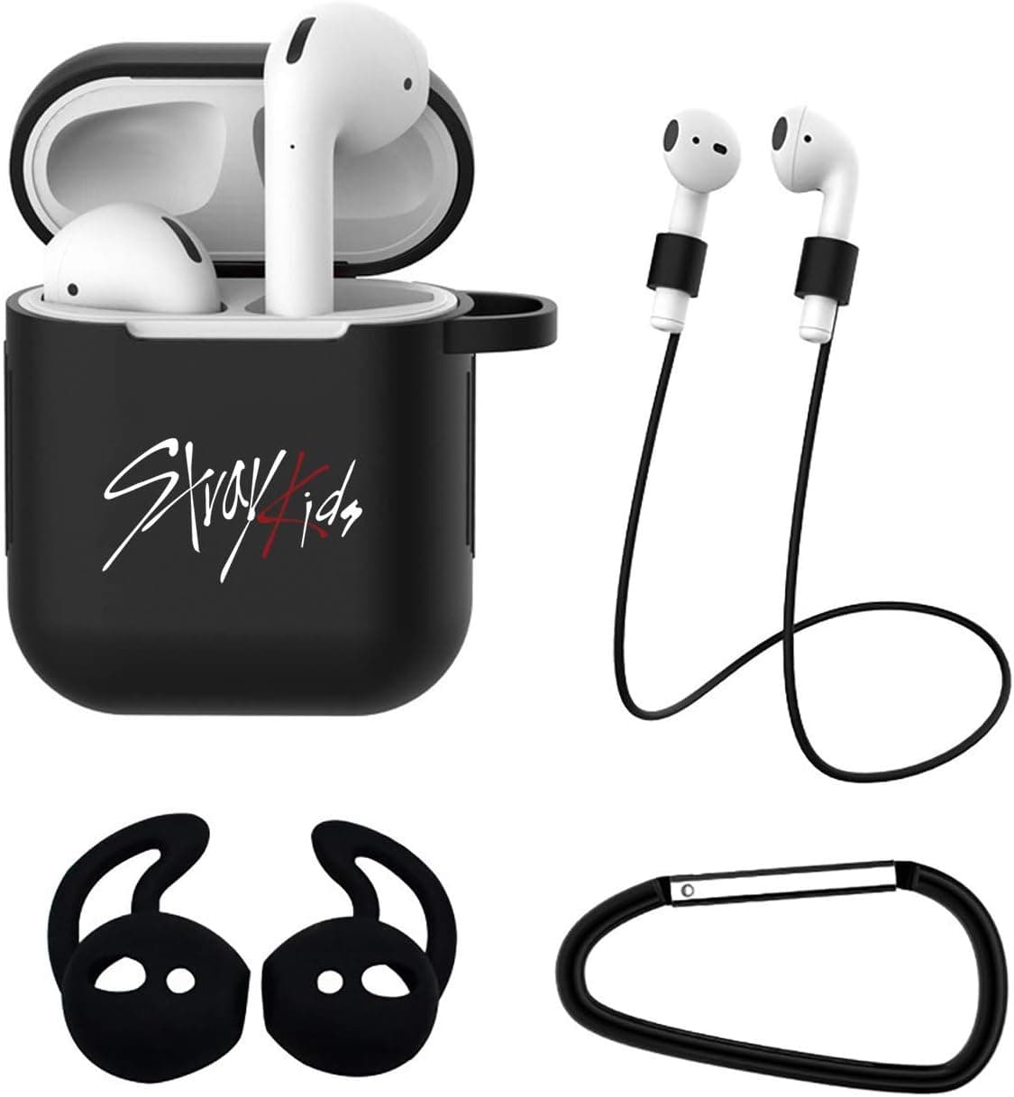 4pcs Kpop Stray Kids Earphones Case for Airpods 1 2 3 Pro Silicone Cover Set