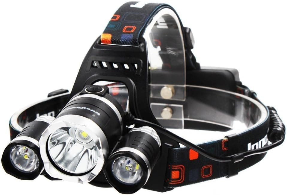 Cree Xm-l T6+2R2 Led Headlight 5000 Lumens Headlamp Flashlight, 4 Modes, without batteries …