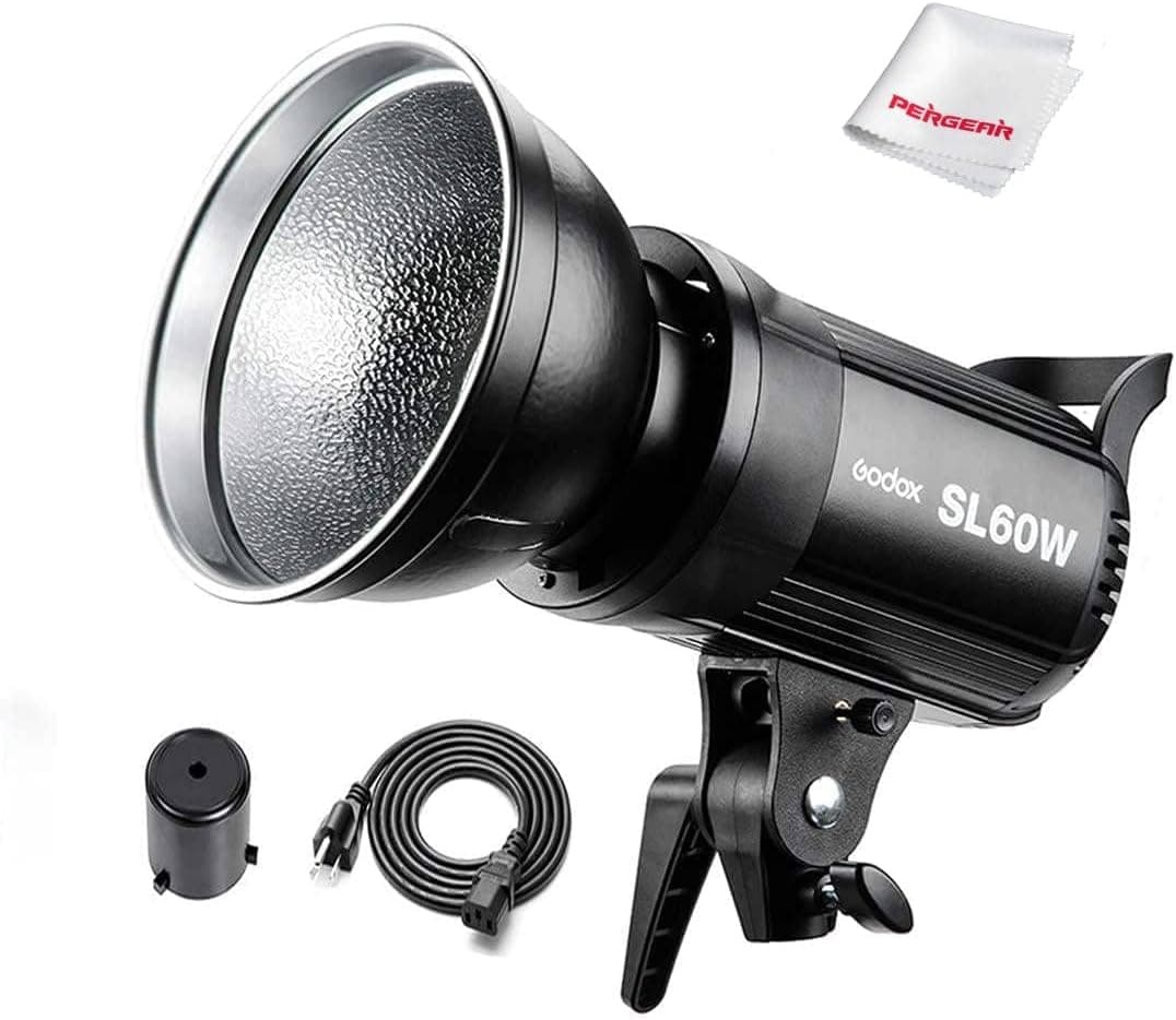 Godox SL-60W, Upgrade Version LED Video Light,CRI95+ Qa>90 5600±300K Bowens Mount Led Continuous Video Light, 433MHz Grouping System