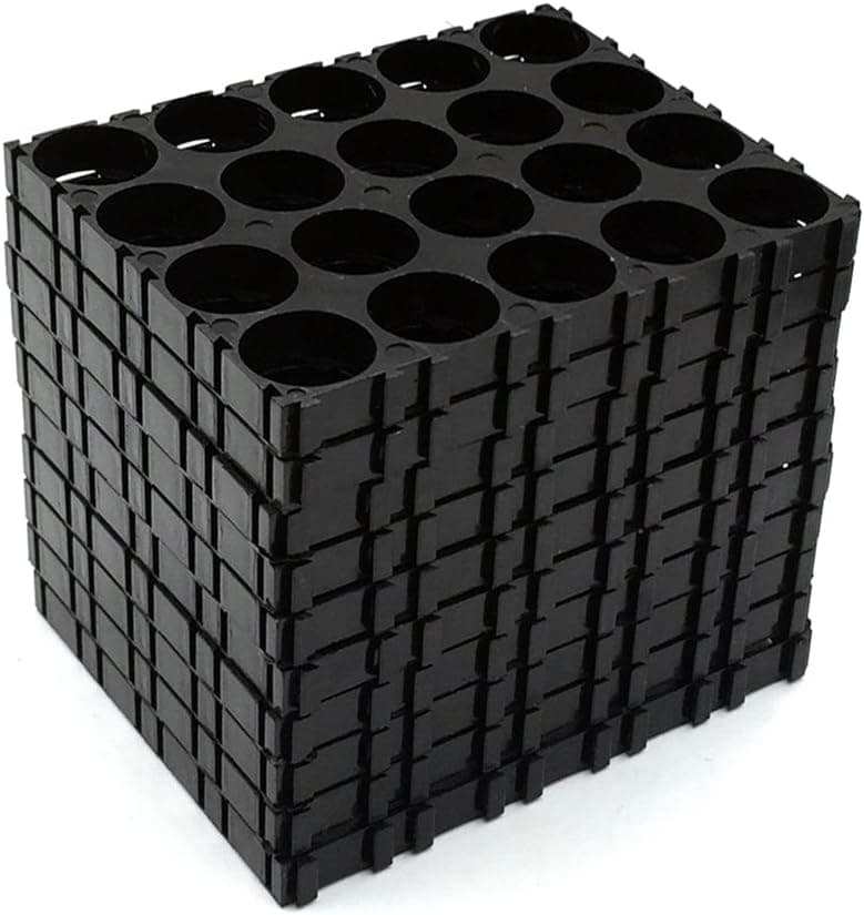 LOUHUA 10 Pieces 18650 Lithium Battery 4x5 Cell Spacer Radiating Shell Plastic Holder Bracket
