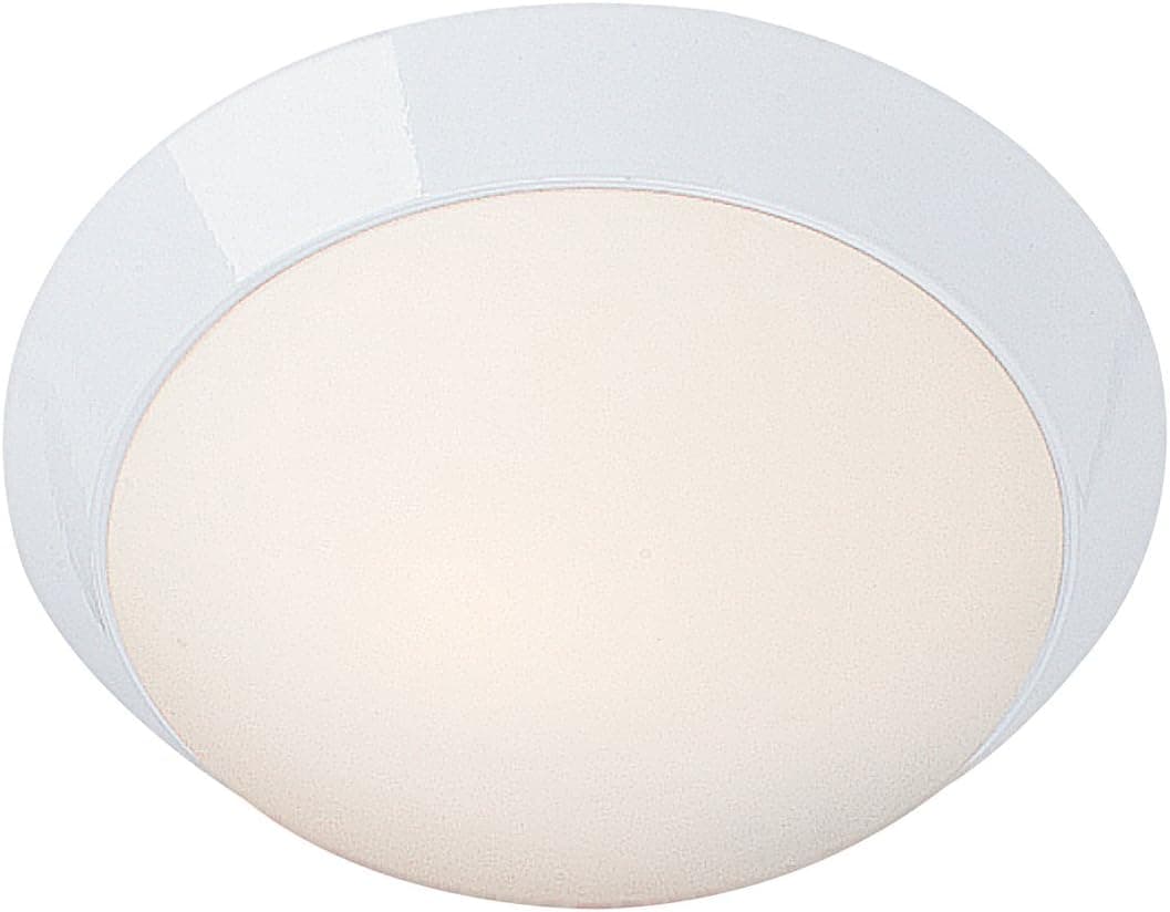 Cobalt - 1-Light 11"dia Flush Mount - White Finish - Opal Glass Shade