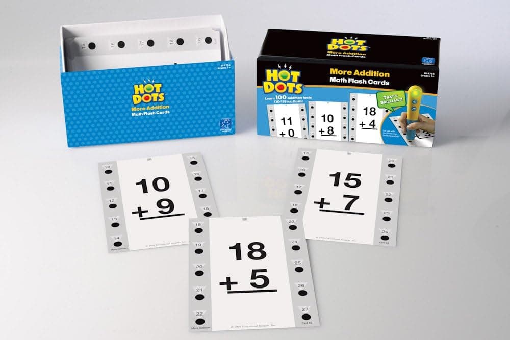 Educational Insights Hot Dots Math Flash Cards- More Addition