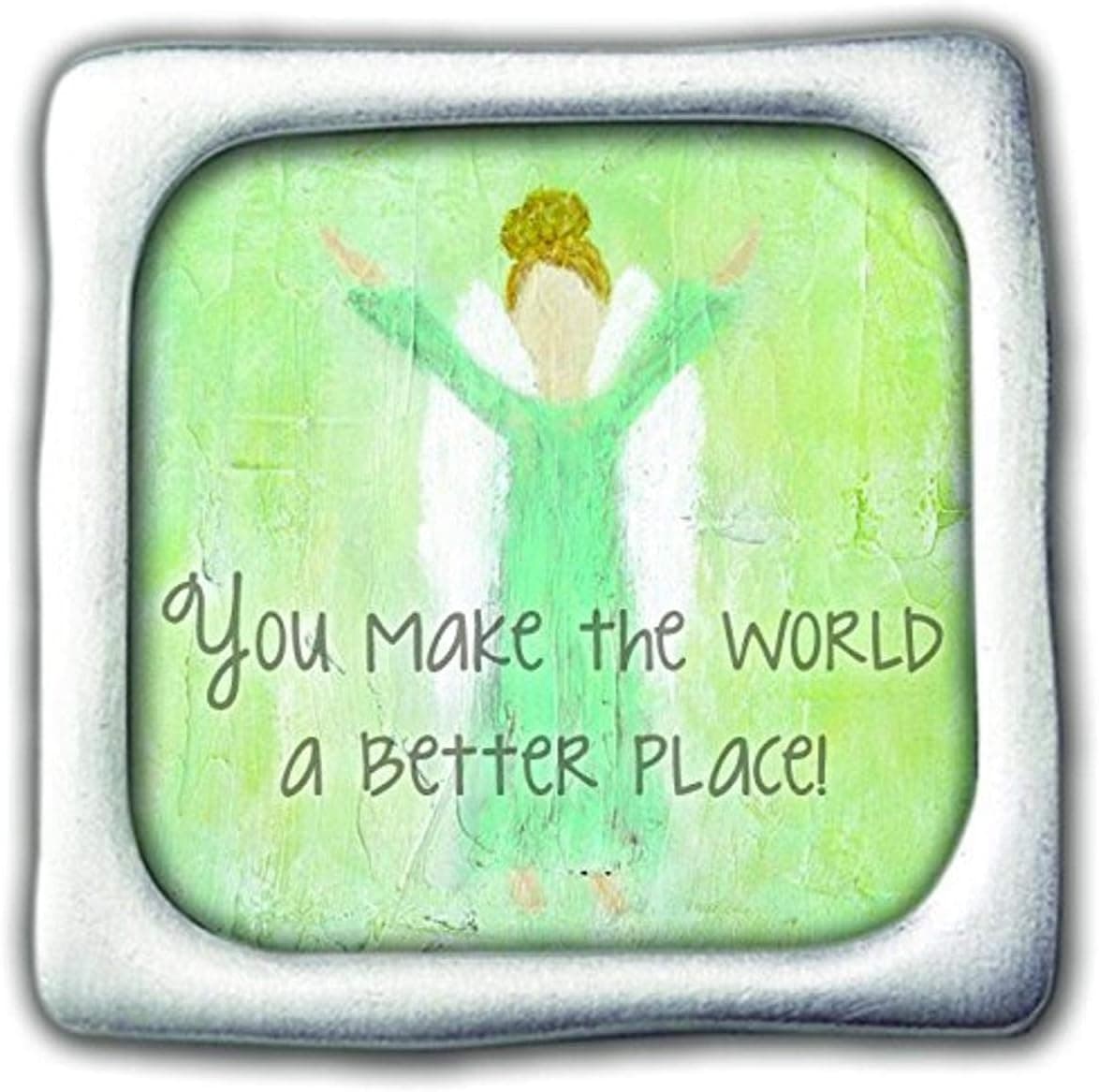 Cathedral Art (Abbey & CA Gift Make The World A Better Place Inspirational Magnet, 1-3/4-Inch, Silver