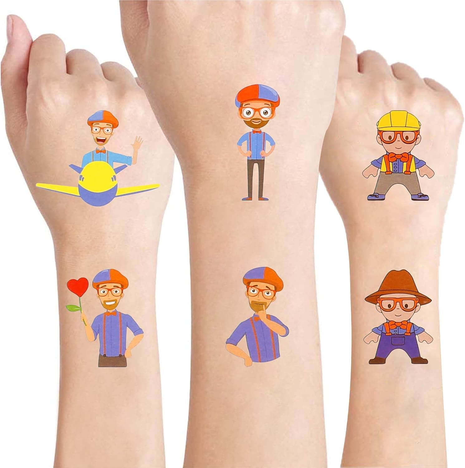 English Teacher Favors Gifts for Kids, 16 Sheets Temporary Tattoos Skin Stickers Birthday Party Supplies for Boys Girls Children for Classroom School Rewards Prizes Carnival Decor
