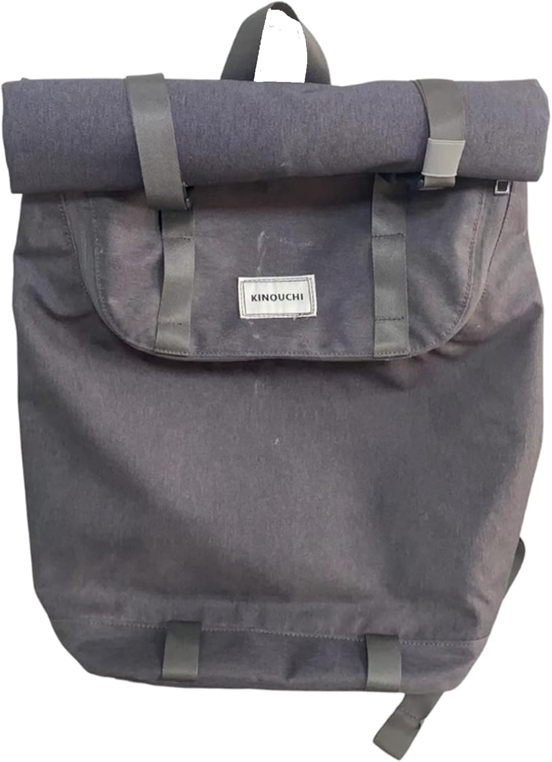 KINOUCHI Women Backpack Purse, Top Roll Nylon Rucksack School Bag Outdoor Cycling Daypack, Designed for 15.6" Laptop (Chrysanthemum)