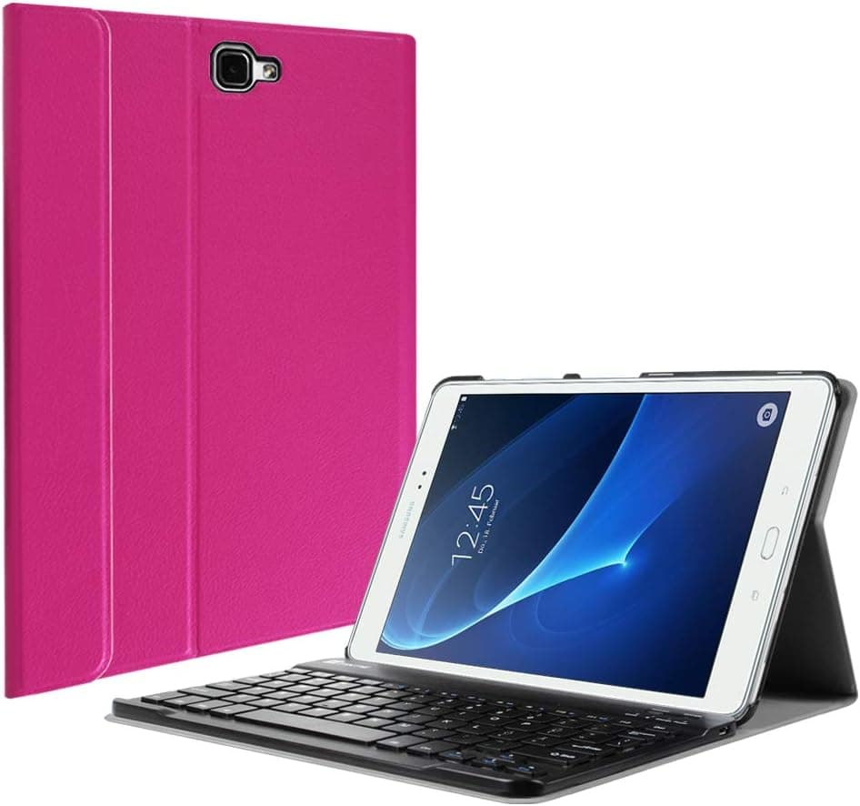 Fintie Samsung Galaxy Tab A 10.1 (NO S Pen Version) Keyboard Case , Slim Lightweight Stand Cover w/Magnetically Detachable Wireless Bluetooth Keyboard Compatible with Tab A 10.1 Inch, Magenta