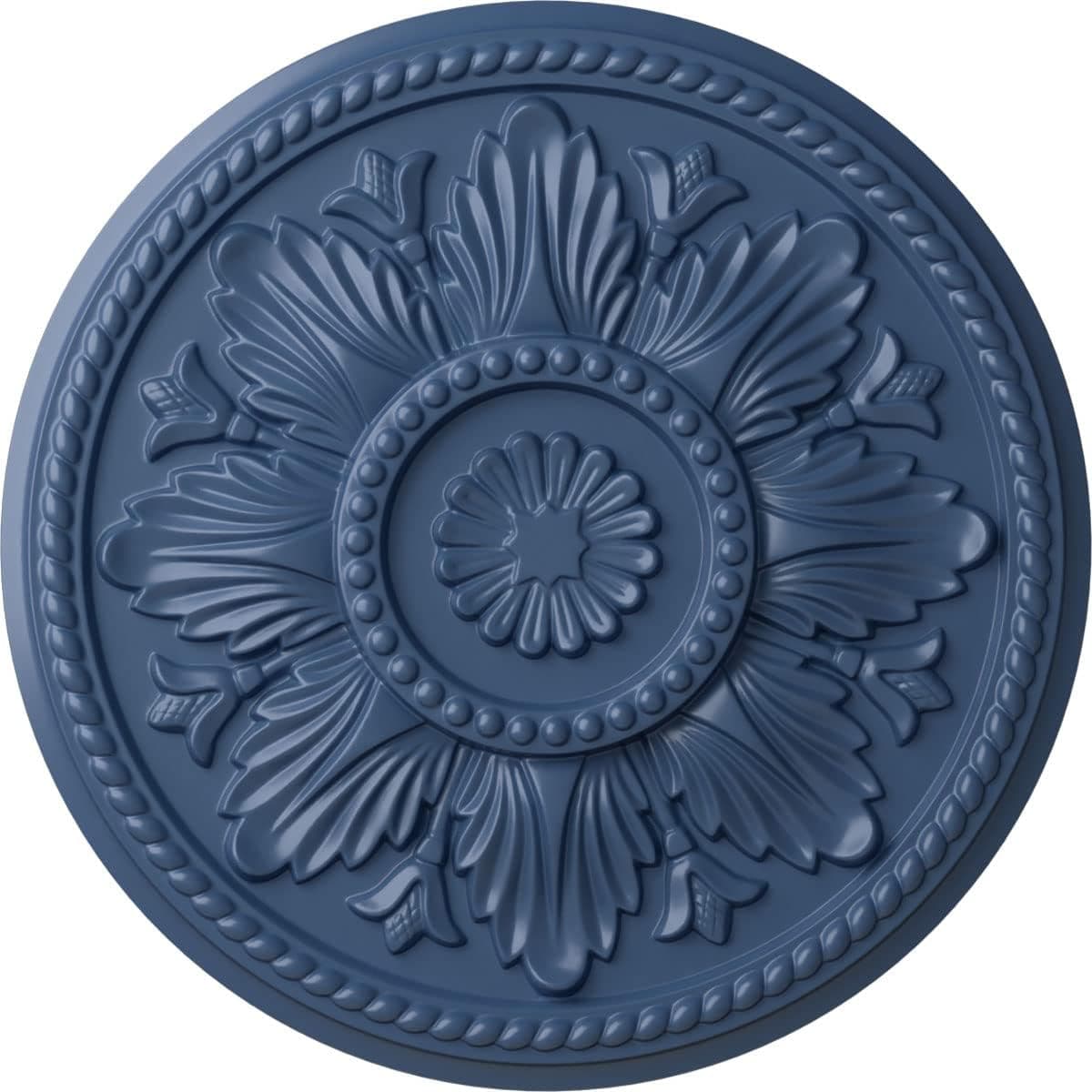 Ekena Millwork CM18EDAMF Edinburgh Ceiling Medallion, 18"OD x 1 3/4"P (Fits Canopies up to 5 1/4"), Hand-Painted Americana