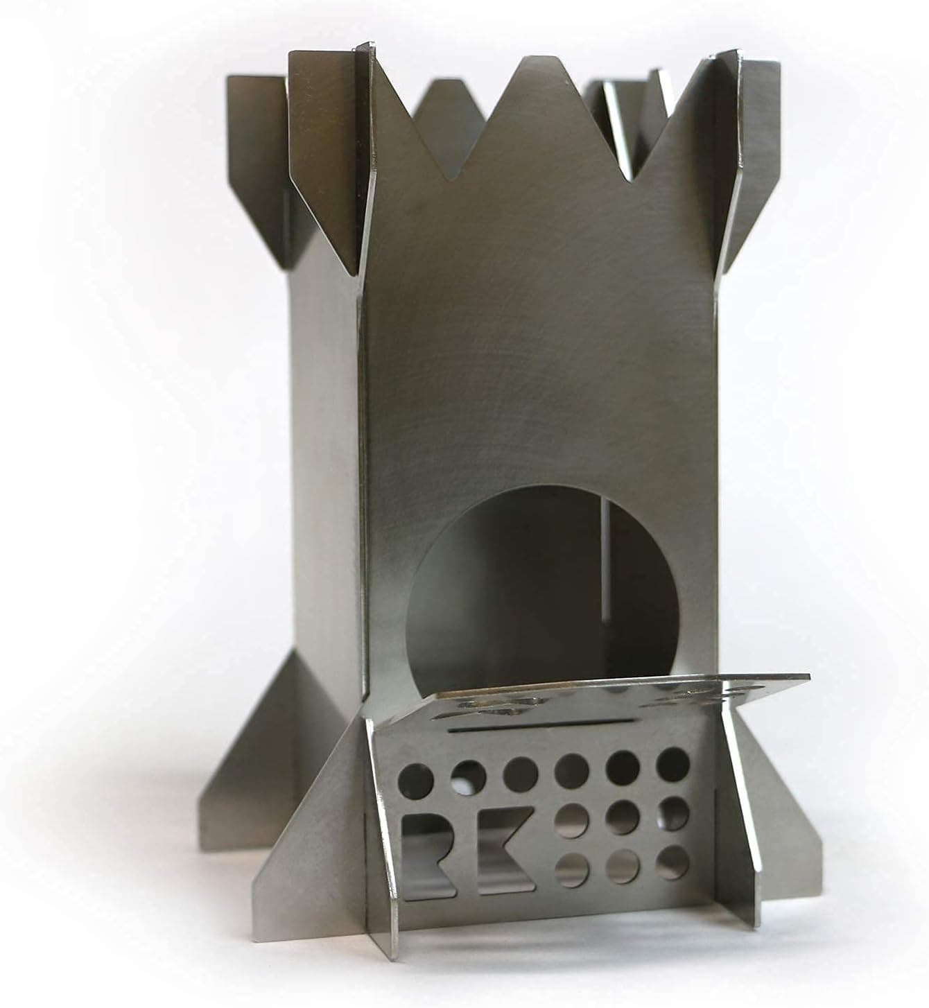 Rocket King MICRO Flat Pack Stainless Steel Wood Burning Camping Stove | MADE IN USA | Perfect for Backpacking, Hiking and Canoeing