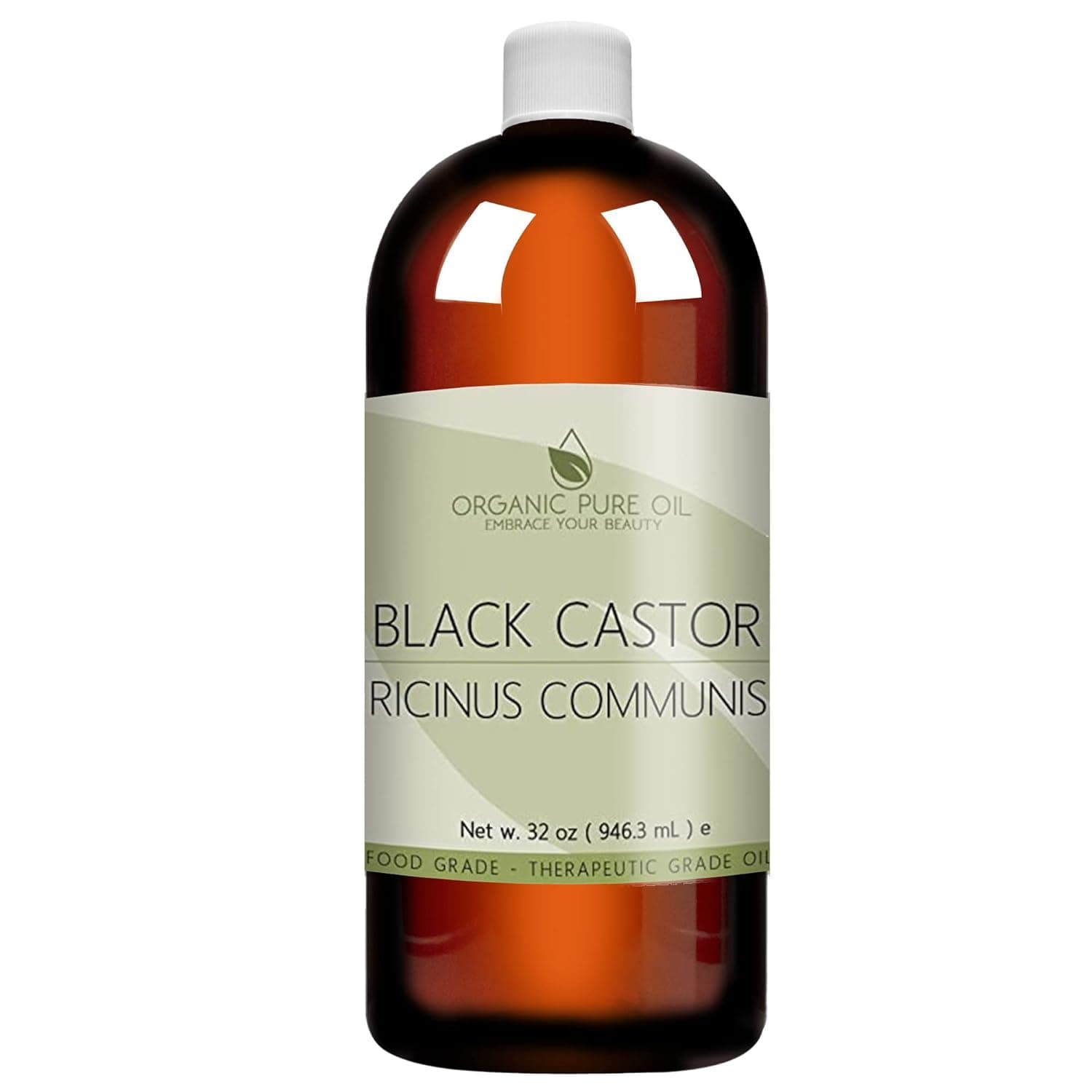 Jamaican Black Castor Oil - 32 OZ 100% Pure, Organic, Cold Pressed, Filtered Hexane & Chemical Free Premium Therapeutic Grade A Caster - Perfect for Hair, Body, Skin Care - Eyelash, Eyebrow, Hair Growth - Packaging May Vary