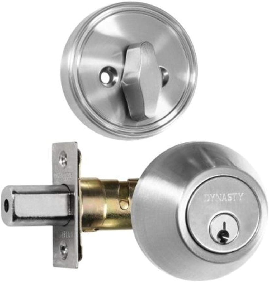Dynasty Hardware DB-100-US15 Single Cylinder Deadbolt, Satin Nickel