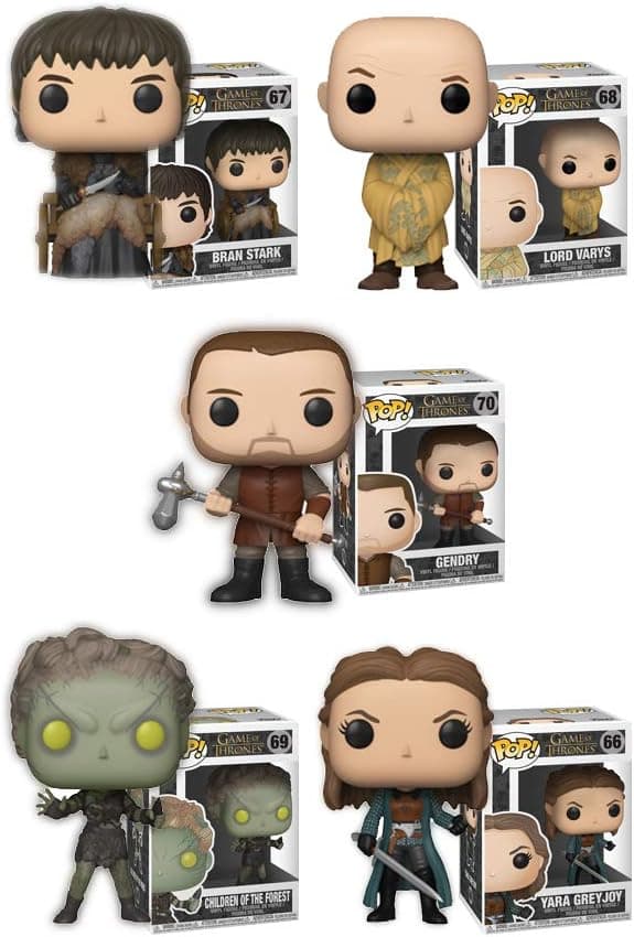 Funko Pop! TV: Game of Thrones S9 Set of 5: Lord Varys, Yara Greyjoy, Bran Stark, Children of The Forest and Gendry