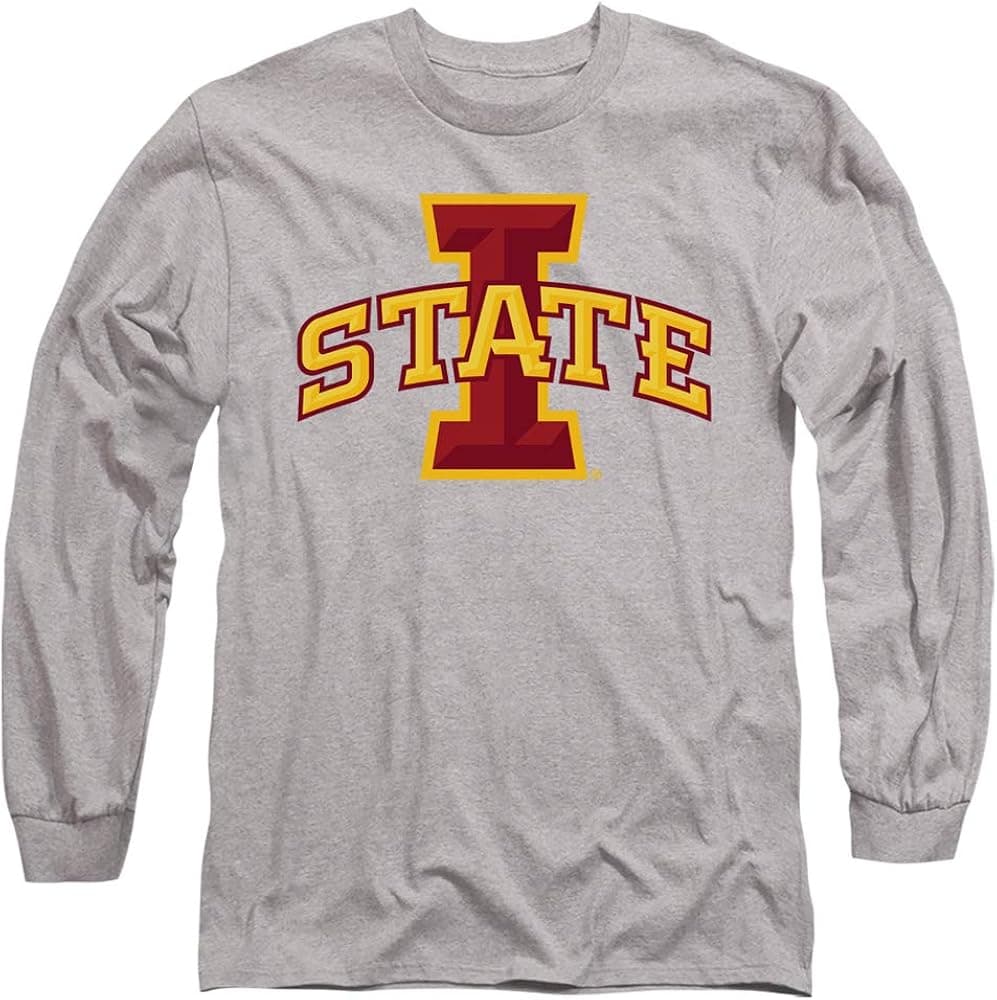 Iowa State University Official Distressed Primary Unisex Adult Long-Sleeve T Shirt