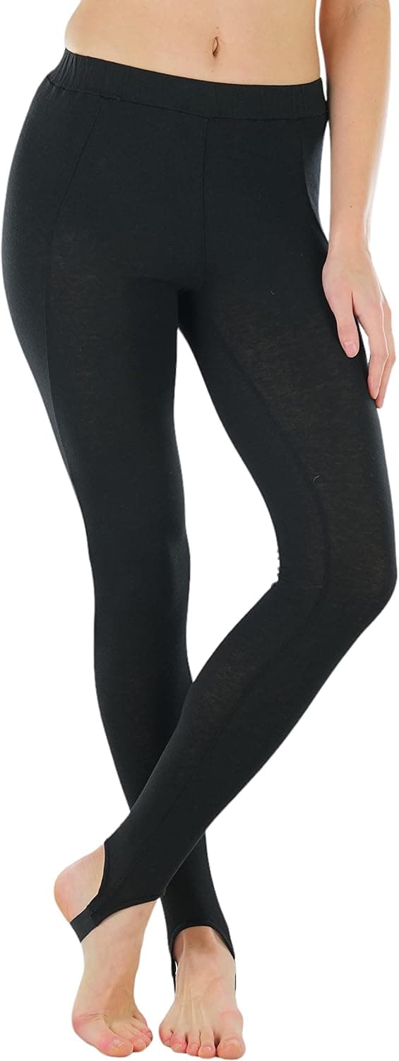 ToBeInStyle Women's Skinny Fit Cotton Full Length Leggings Tights - Regular and Plus Sizes