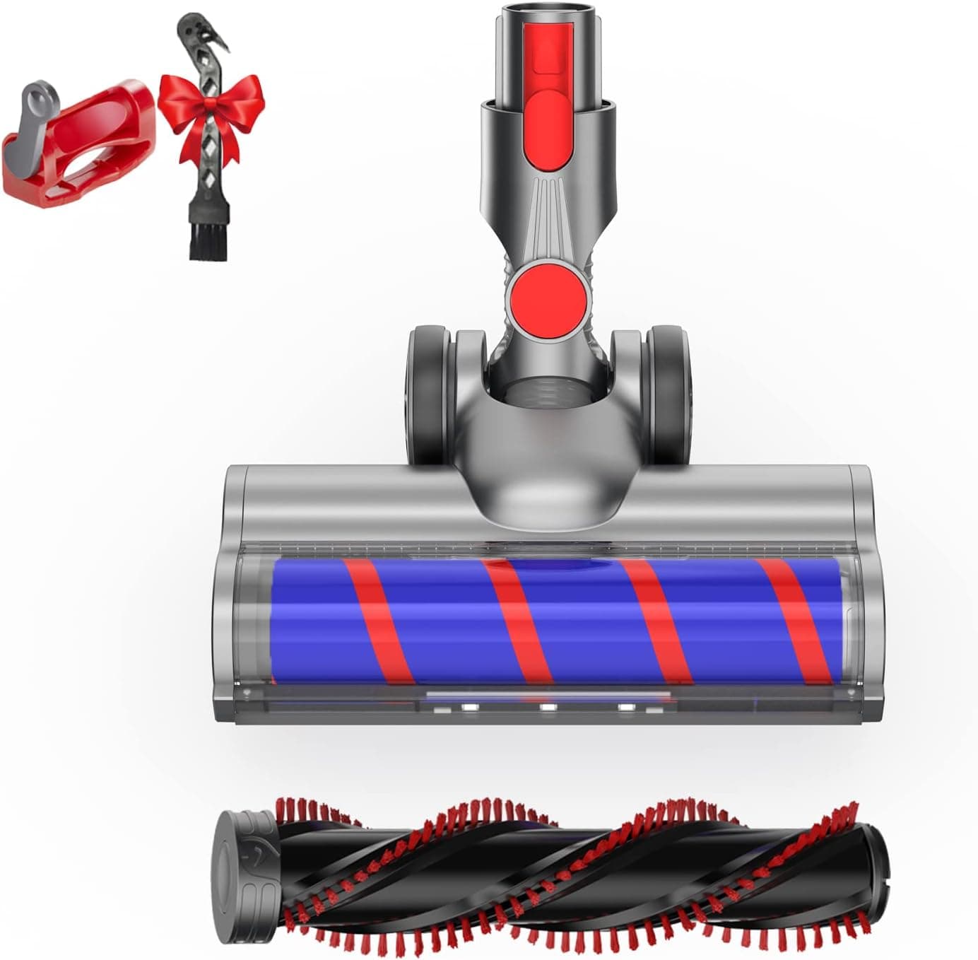 HESTIA Upgraded Soft Roller Brush Hard Roller Brush Suitable for Dyson V7 V8 V10 V11 V15 Cordless Stick Vacuum Cleaners Carpet Hardwood Floor Head Replacement Motorhead