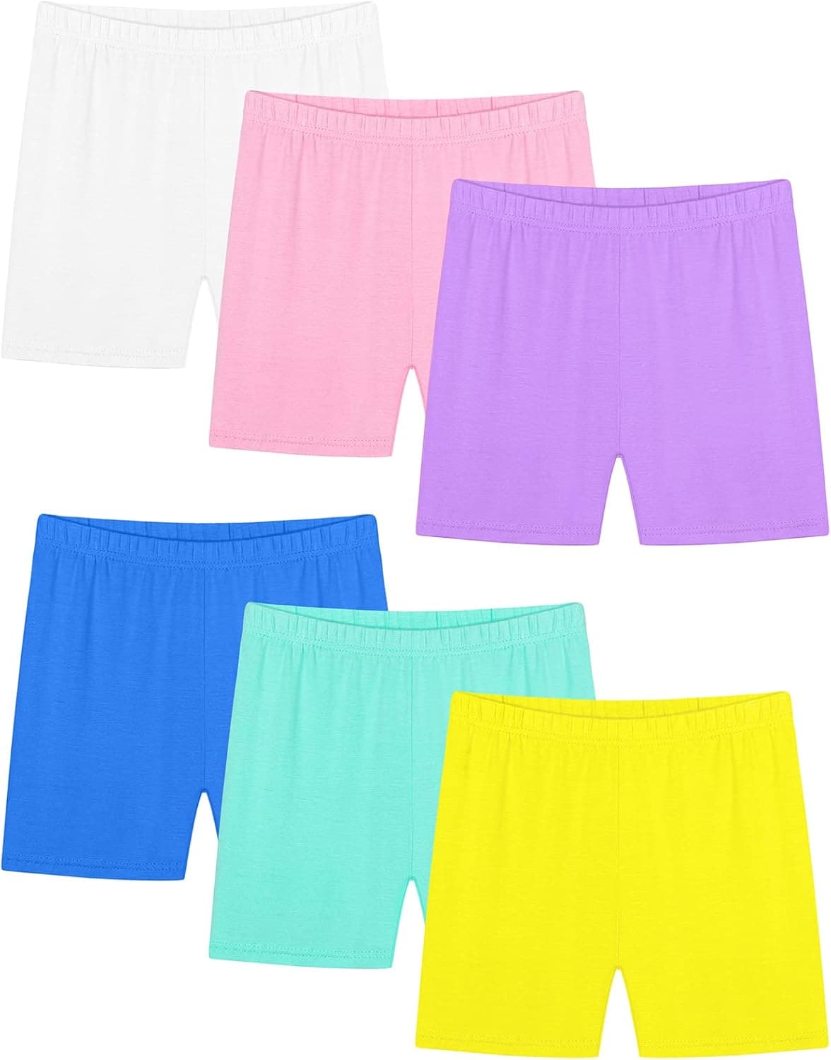 Resinta 6 Pack Dance Shorts Girls Bike Short Breathable and Safety 6 Color