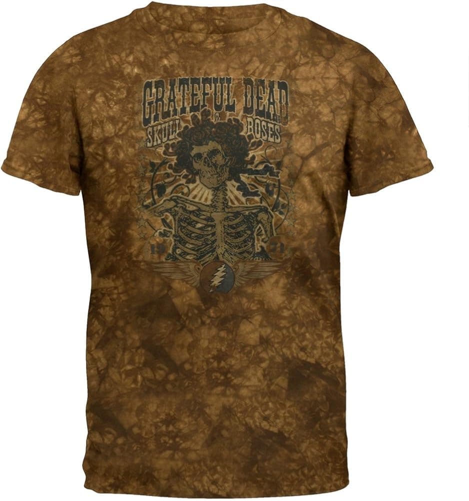 Old Glory Grateful Dead - Mens 71 Skull & Roses Tie Dye T-Shirt