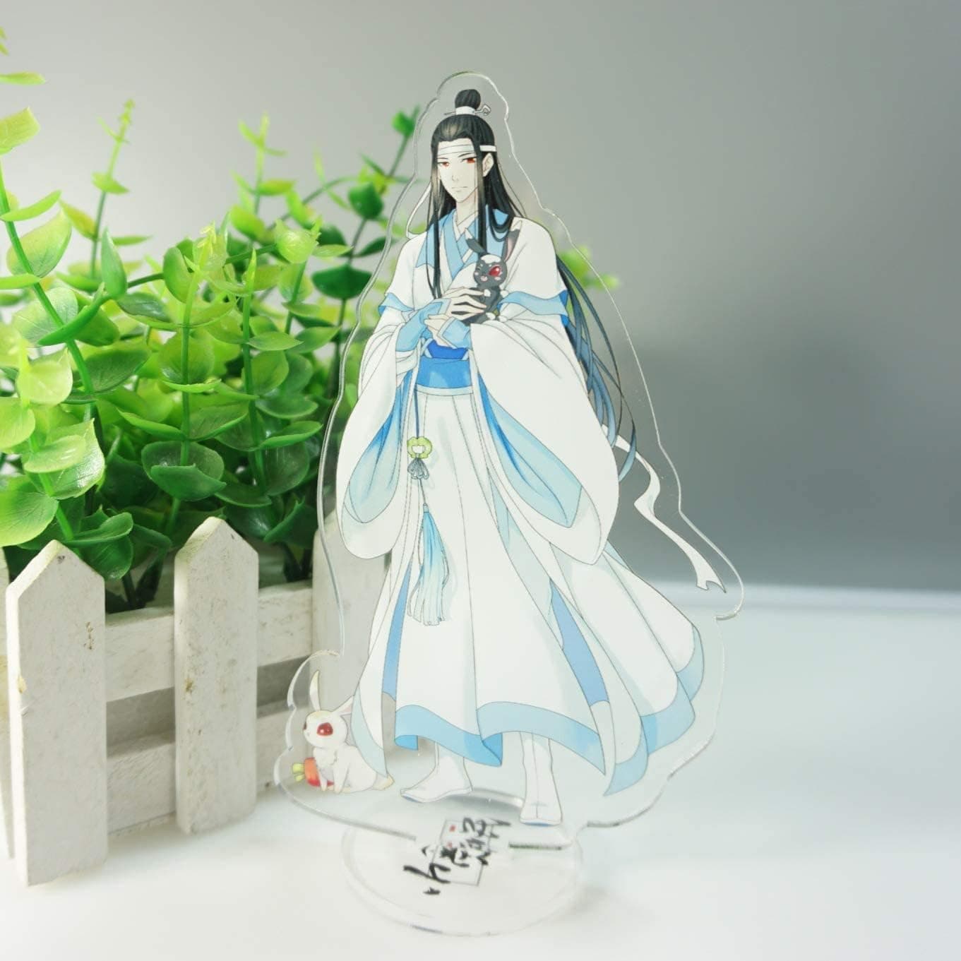 Ginkago Acrylic Licensing Toys for Children Wei Wuxian LAN Wangji Model Double-Side Desktop Decoration Anime Around Toys (Blue)