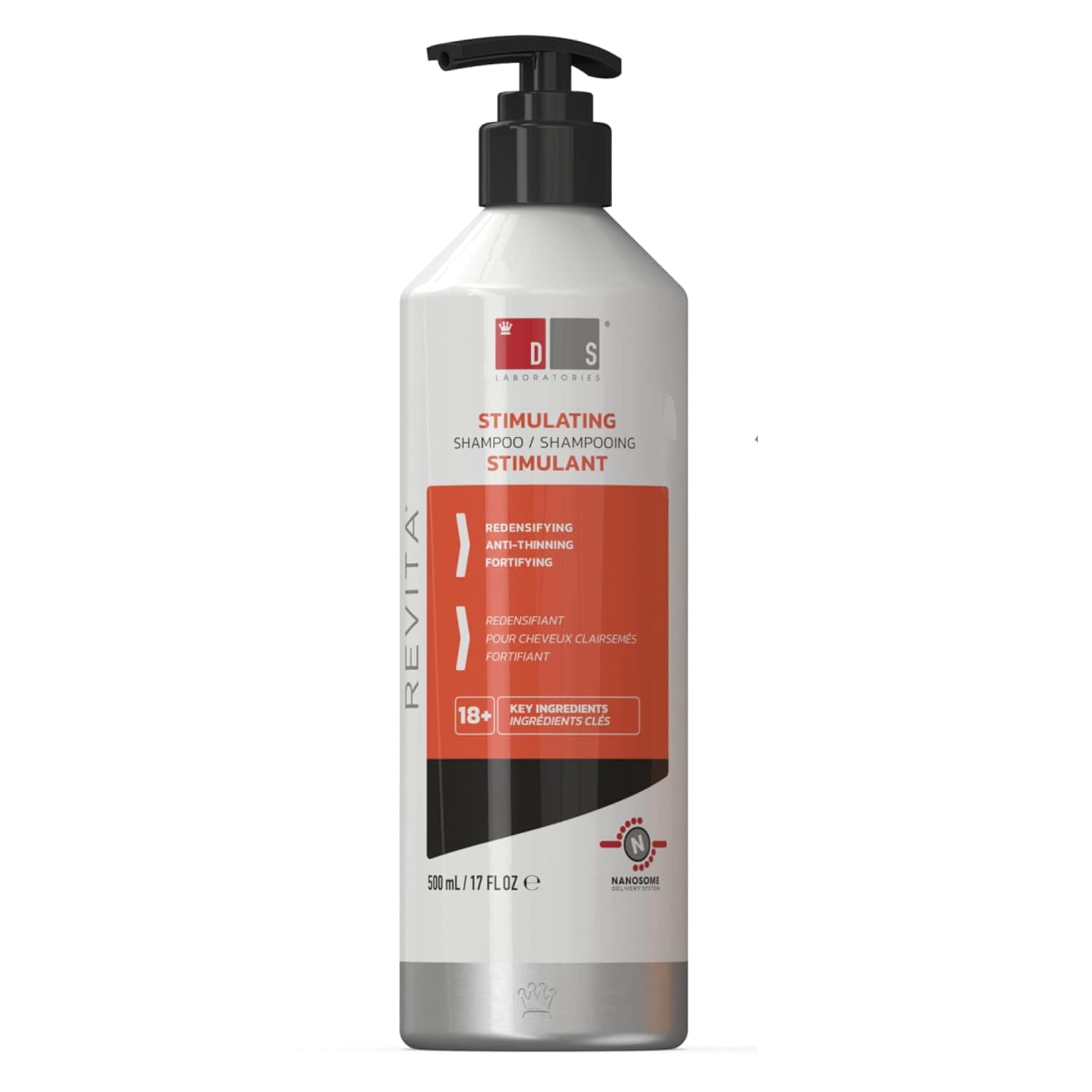 Revita Shampoo For Thinning Hair by DS Laboratories - Volumizing and Thickening Shampoo for Men and Women, Shampoo to Support Hair Growth, Hair Strengthening, Sulfate Free, DHT Blocker (17 fl oz)