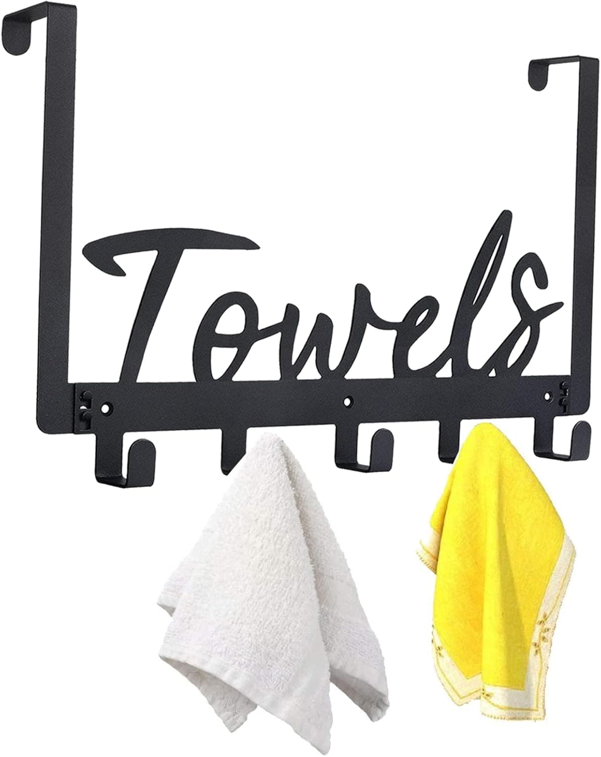 Eywlwaar Towel Racks Towel Holder Sandblasted Wall Mount Rustproof and Waterproof for Kitchen Storage Organizer Rack, Bathroom Towels, Robes, Clothing (Style-Towels-1)