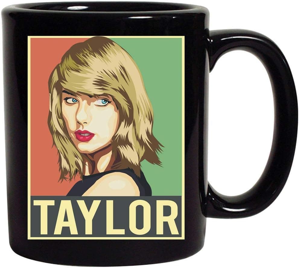 Vintage I Love Taylor Rep Gorgeous Swiftie Real Fans Gift for Women Girls Men Black Ceramic Coffee Tea Mug Cup 11oz 15oz (11oz)