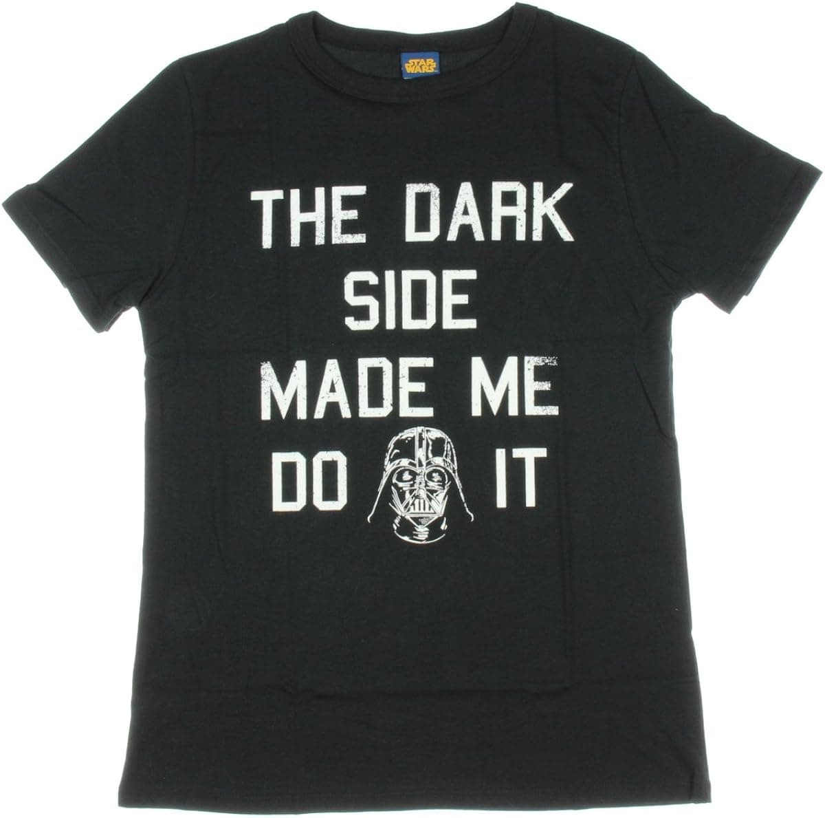Star Wars The Dark Side Made Me Juniors Black T-Shirt | S