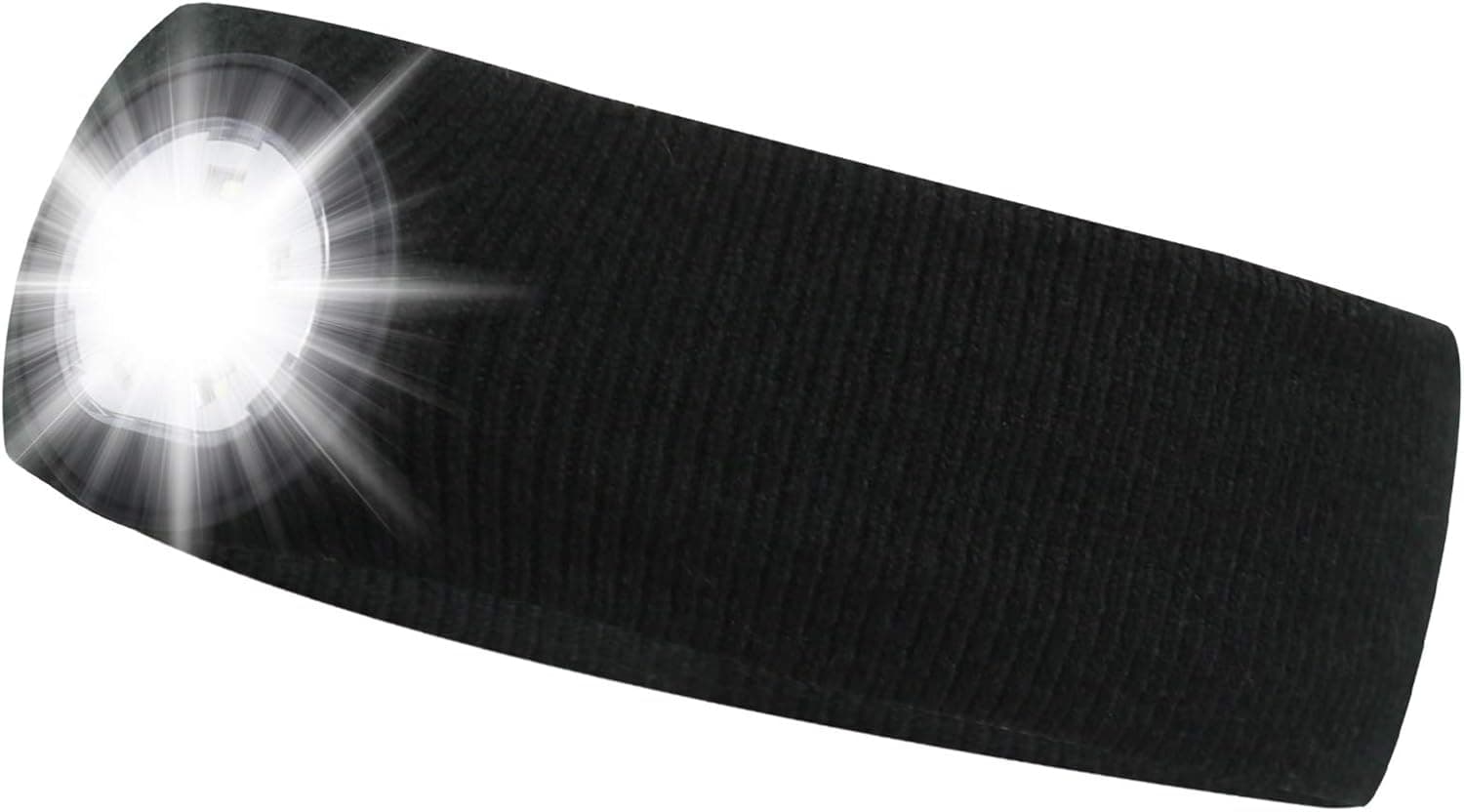 Headband with LED Light, Safety Running Gear Light for Night Running, Cycling, Dog Walking, Rechargeable Headlamp Lightweight Outdoor Sports Headband Head Light for Men Women, 3 Modes, High Visibility