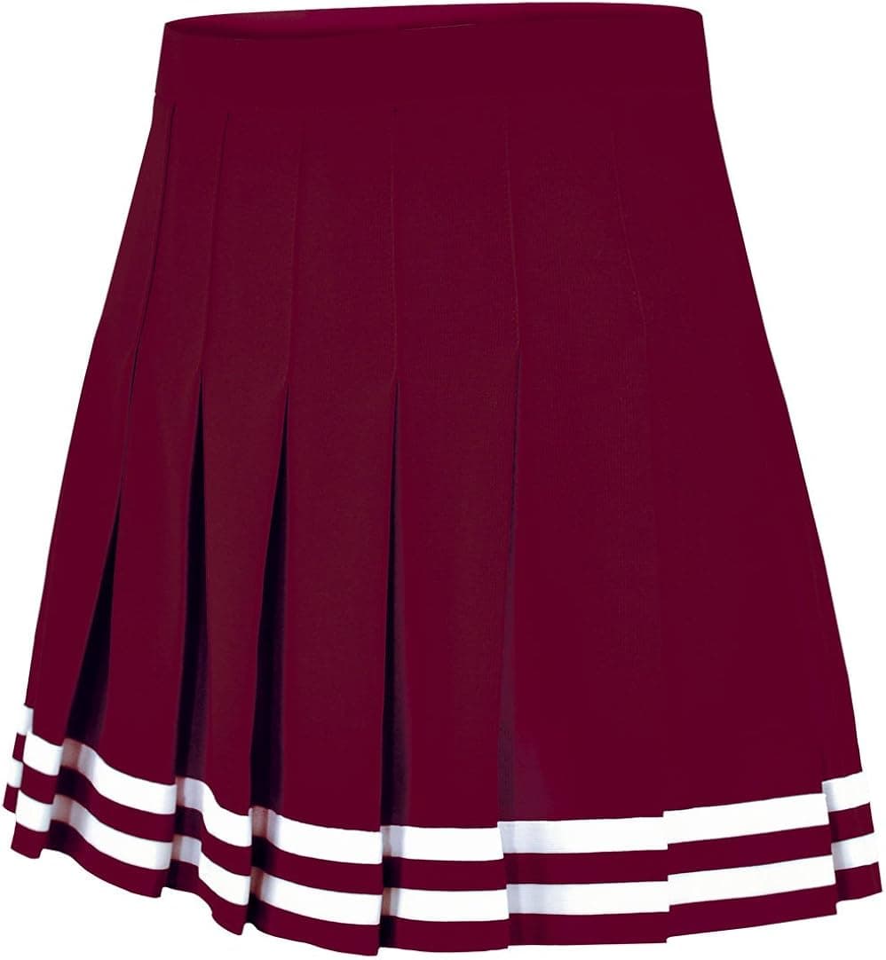 chassé Double Knit Knife Pleat Skirt Maroon Youth Small