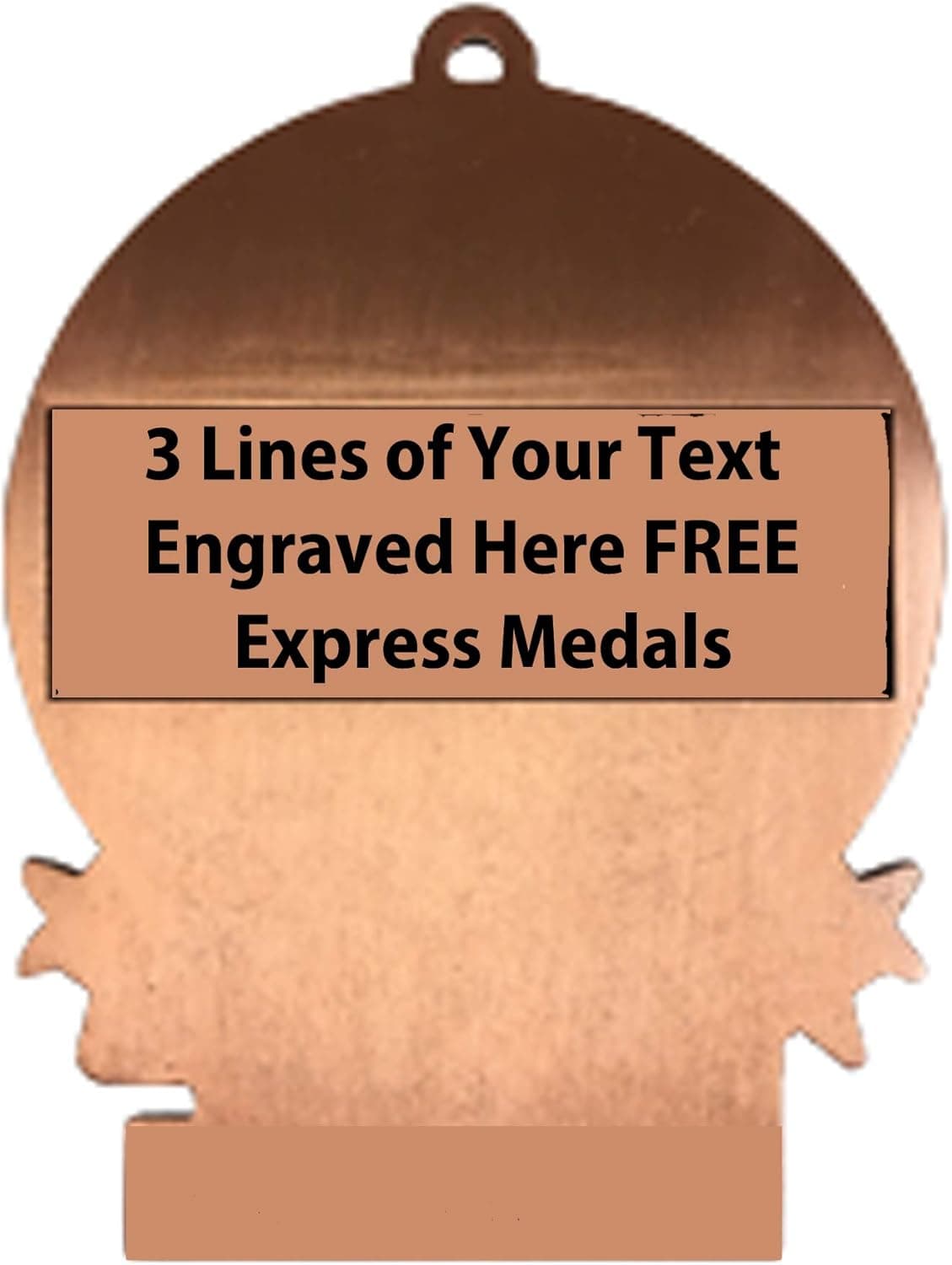 Express Medals Large 3" Science Fair 3rd Place Medal Bronze with 3 Lines of Personalized Free Engraving and Neck Ribbon Award Trophy XMD