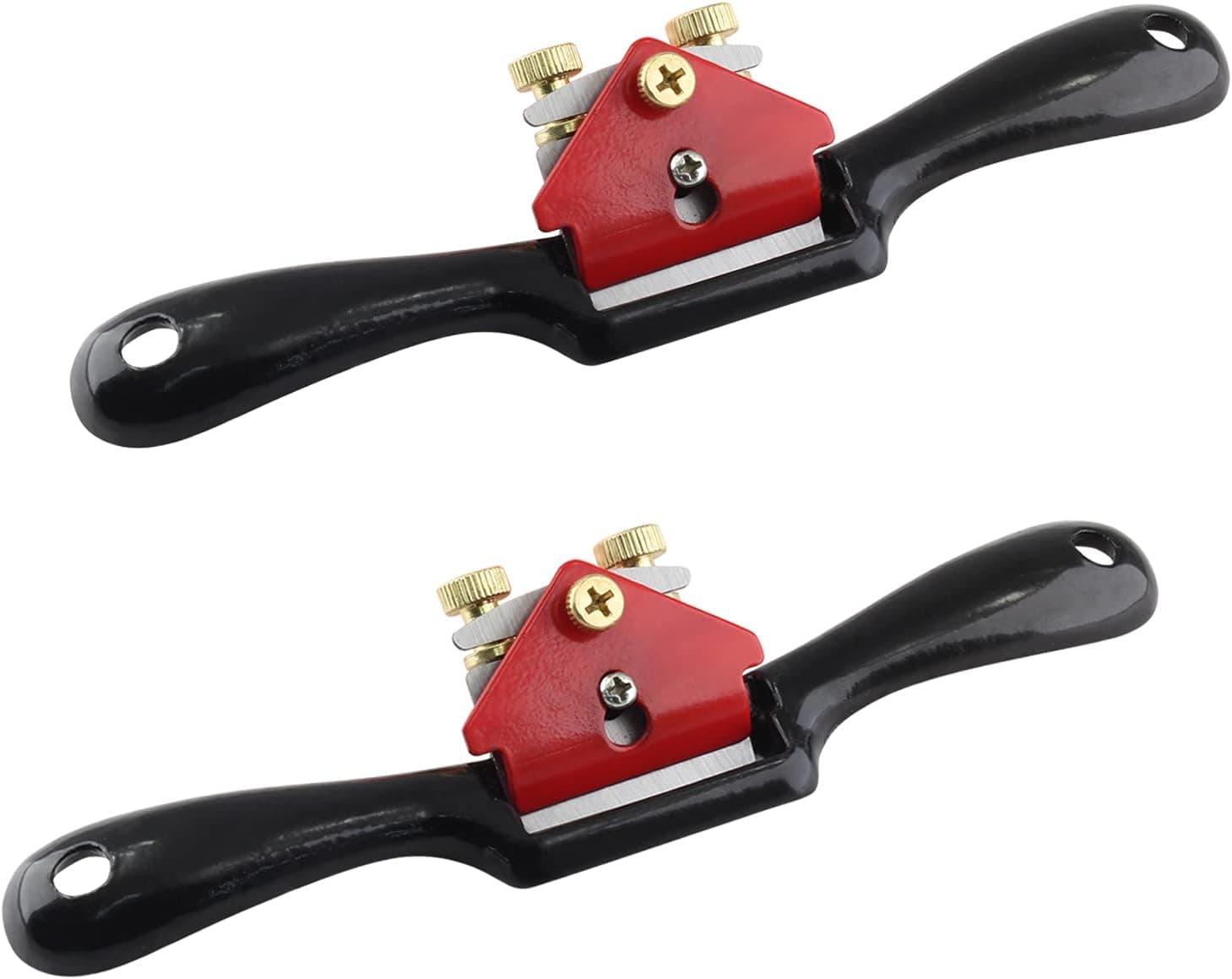 Zorfeter 2 Set SpokeShave Woodworking Tool, Adjustable Spoke Shave with Flat Base and Metal Blade for Wood Craft, Wood Craver