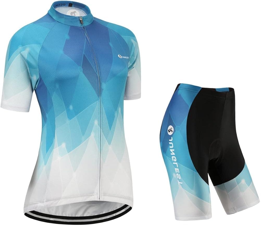 JUNGLEST Women's Cycling Jersey and Shorts Set,Short Sleeve,Padded Chest 40'-43'