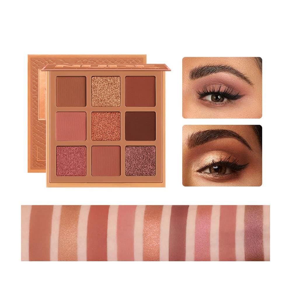 Quxunzzz 9Colorful Eyeshadow Palette High Pigmented Makeup Palette Matte And Shimmer Glitter Eyeshadow Waterproof Long Lasting Eye Shadow Palette (Set A)