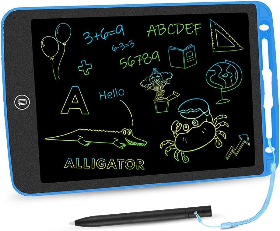 LCD Writing Tablet 10 Inch Toddler Doodle Board, Colorful Drawing Tablet, Erasable Electronic Painting Pads, Educational and Learning Kids Toy for 2 3 4 5 6 Year Old Boys and Girls Gifts(Dark Blue)