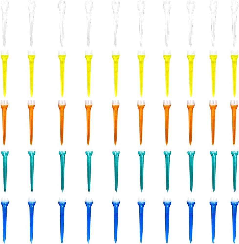50Pcs 78mm Mixed Color Plastic Crown Golf TEES