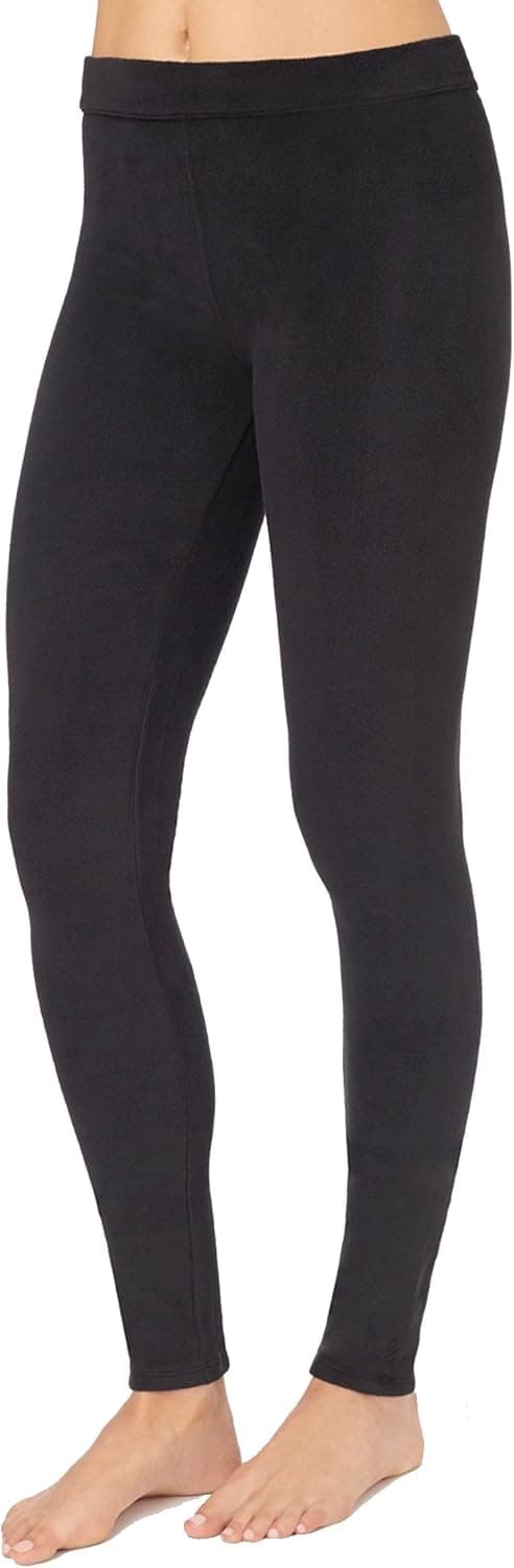 Cuddl Duds Fleecewear With Stretch Legging, Black, Large