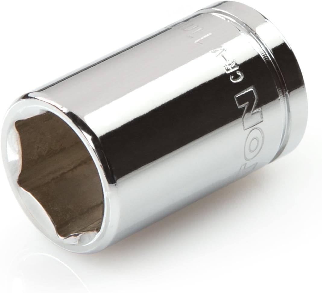 TEKTON 14116 1/4-Inch Drive by 11mm Shallow Socket, Cr-V, 6-Point