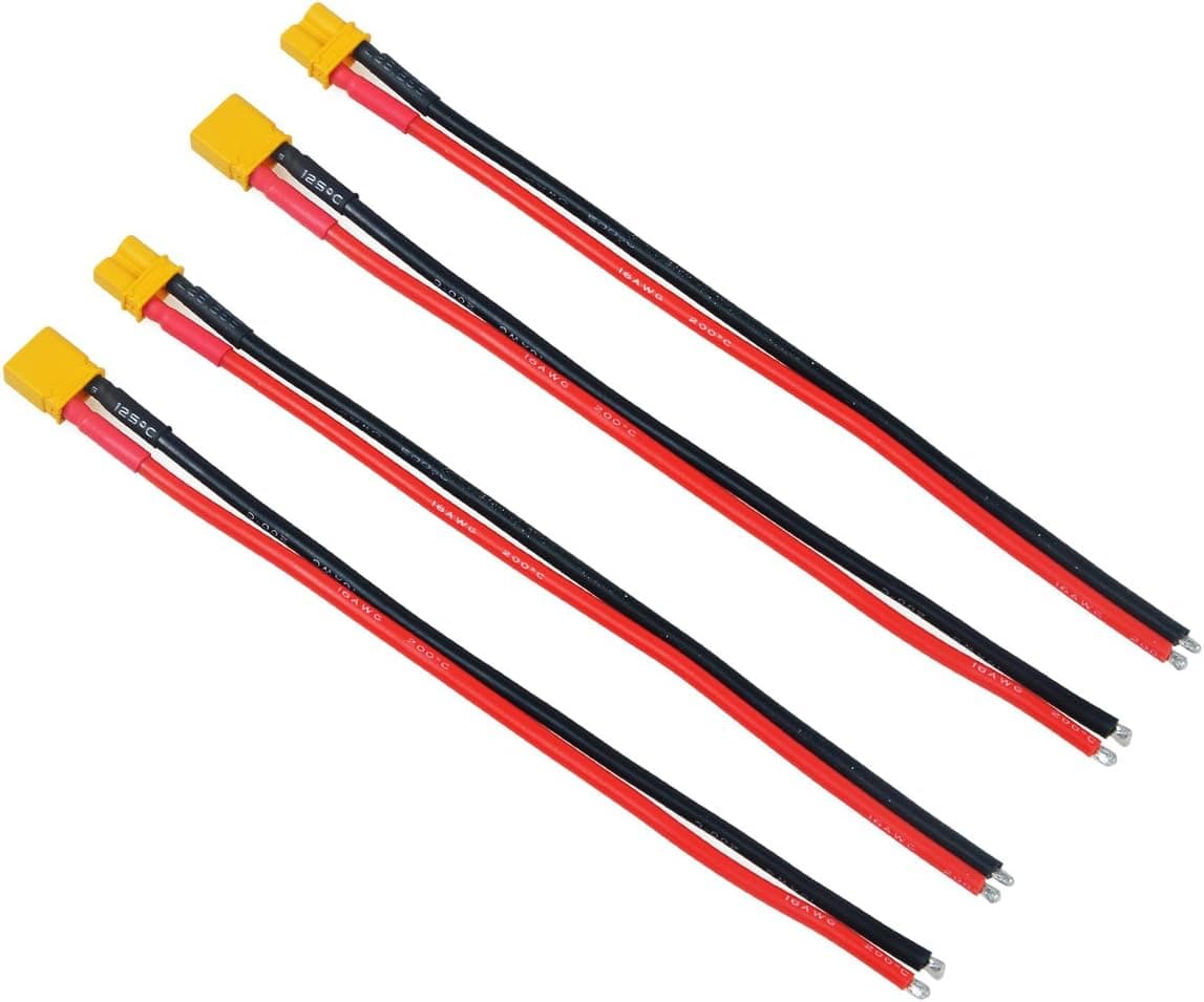 4pcs XT30 Plug Male Female Connector with 150mm 16AWG Silicone Wire for RC LiPo Battery FPV Drone