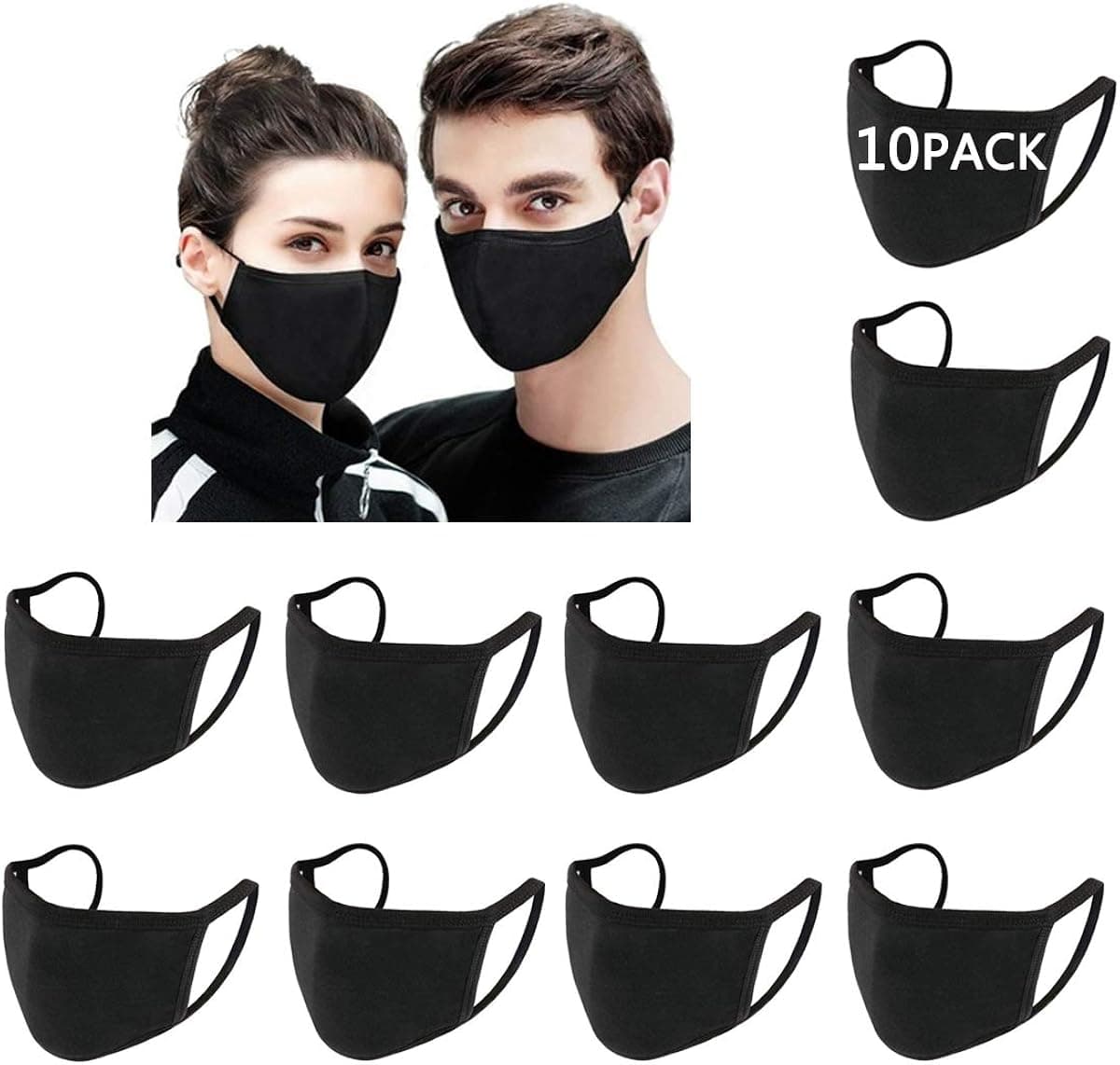 Karidge 6 Pack Cotton Unisex Face Reusable Washable for Cycling Camping Travel for Kids Teens Men Women(Shipped from USA)