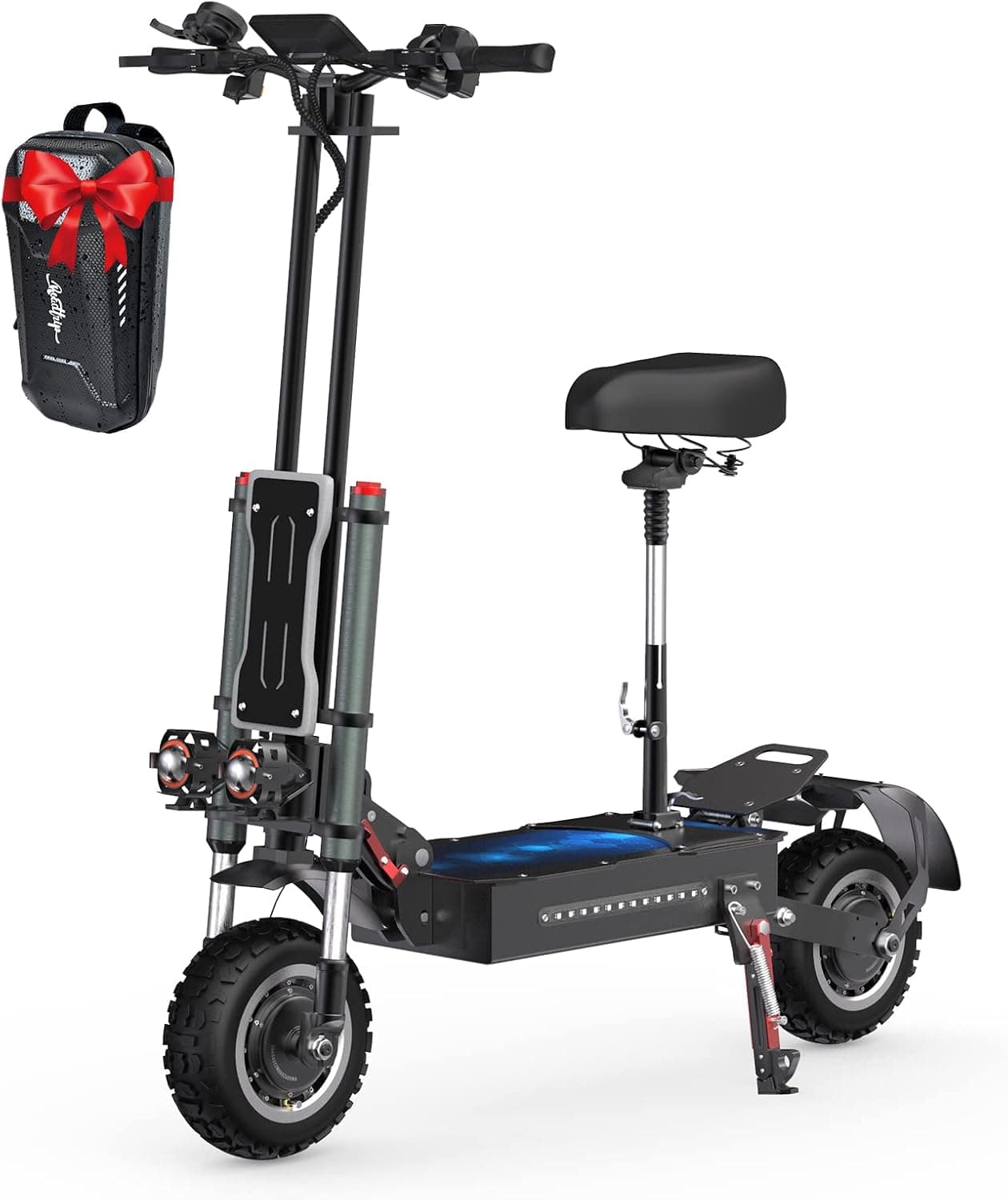 Electric Scooter Adults 50mph, Escooter with 60V 38.4ah, 5600W Powerful Dual Motor 60 Miles Long Range, 11” Inner Tubeless Tire Folding Sport Kick Scooters