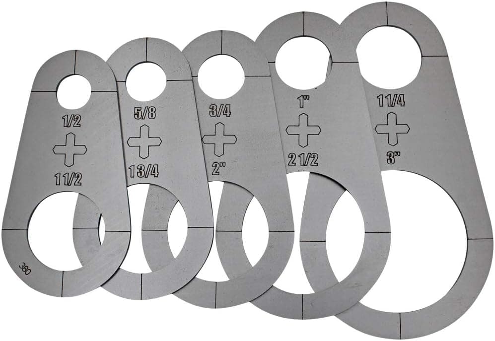 Plasma Stencil - Circle Cutter Guide - 5 pc. Kit - .380"