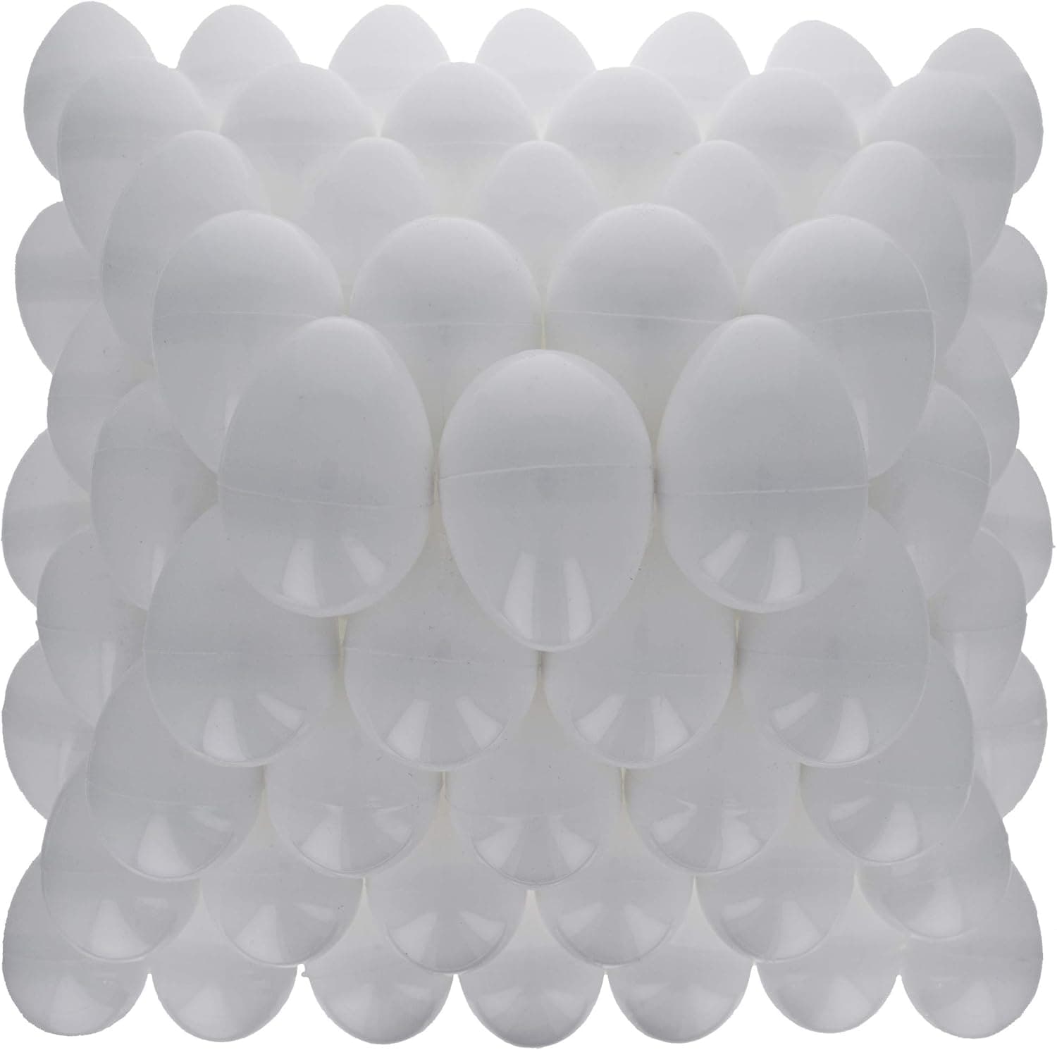 Set of 144 White Plastic Easter Eggs 2.25 Inches