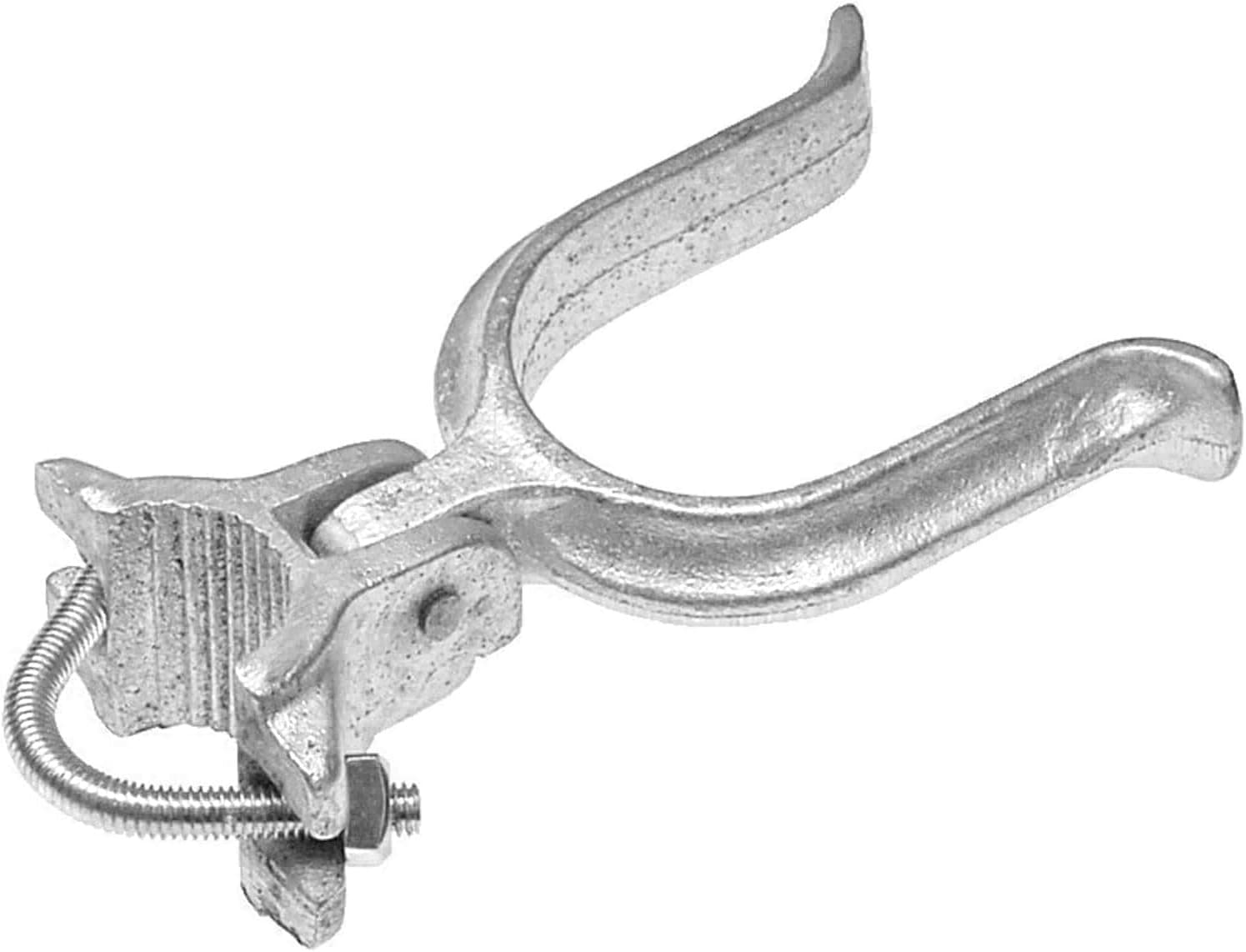 1-3/8" x 1-7/8" (2") Heavy Duty Chain Link Fence Gate Fork Latch - Malleable Commercial Gate Latch - Galvanized Fence Gate Latch with Hole for Padlock