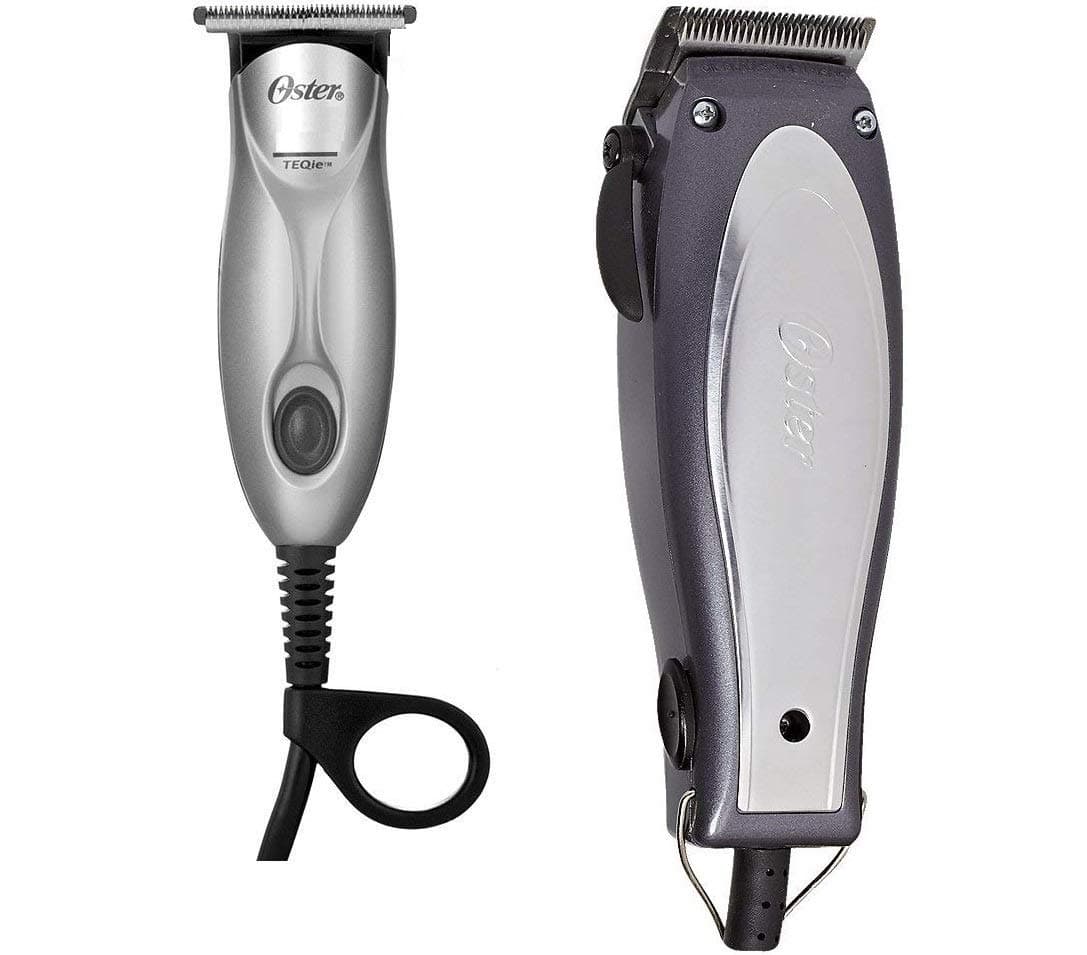 Oster 76380-710 Combo Cool Vibes Adjustable Clipper & Teqie Trimmer with Combs, Oil etc.