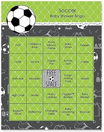 Big Dot of Happiness GOAAAL! - Soccer - Baby Shower Game Bingo Cards - 16 Count