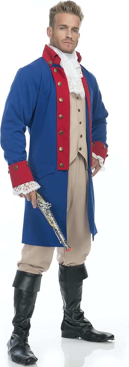 Charades Men's Alexander Hamilton Costume Jacket, Pants, and Vest